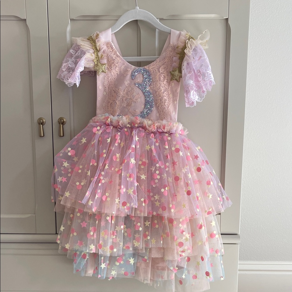 Shop little willow tree Pink and Gold Birthday Dress
